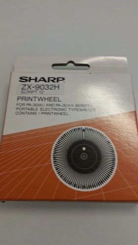 1 Sharp ZX-9032H Scipt12 Printwheel &amp;1 ZX-9176H Courier 10 PA-30xx NIB VERY RARE