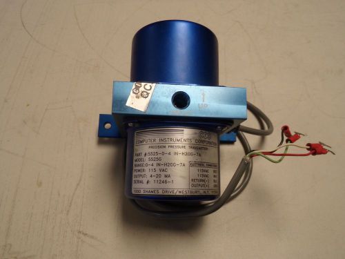Computer instruments 5525g pressure transducer 5525-0-4in-h20g-7a 552504inh20g7a for sale
