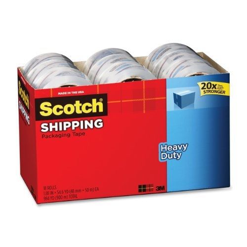 Scotch heavy duty shipping packaging tape, 1.88 inches x 54.6 yards, 18-rolls for sale