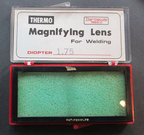 Vintage Thermo Magnifying Lens Cheater for Welding Helmut, Diopter 1.75, w/case