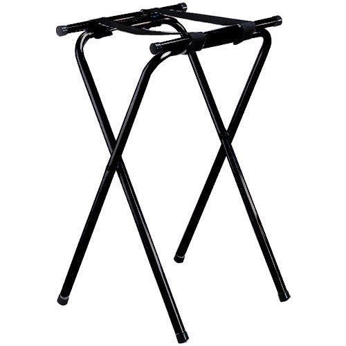 Tablecraft 24BK 31&#034; Tall Metal Double Bar Tray Stand