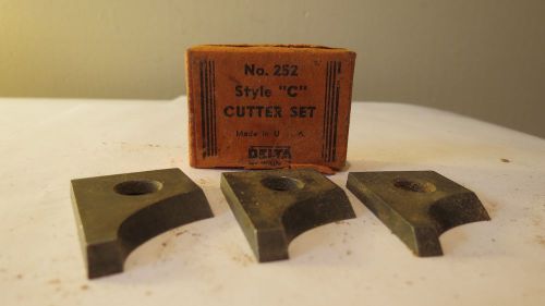 Vintage DELTA MILWAUKEE Cutter Set Woodworking blades knife w box Style   C 252