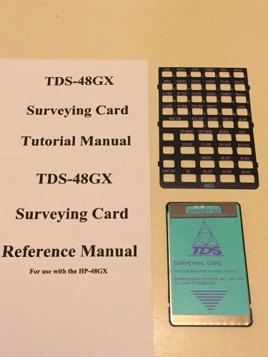 TDS Surveying Card + Manual Overlay for HP 48GX Calculator