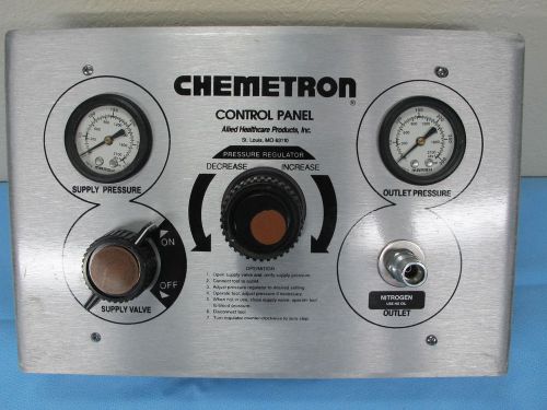 Chemetron pressurized gas control panel 75-20-0005 nitrogen n2 regulator for sale