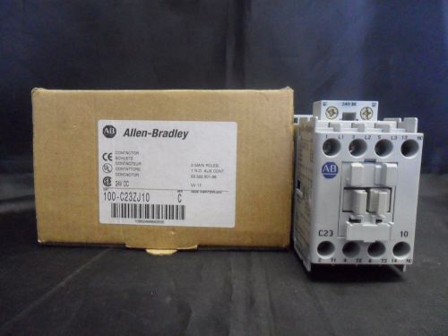 New Allen Bradley 100-C23ZJ10 Contactor 3 Poles 24V Series C NIB