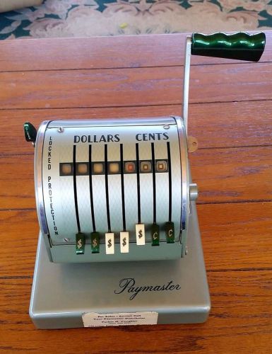 VINTAGE PAYMASTER X-550 BUSINESS OFFICE CHECK WRITER with Key