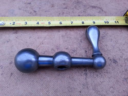 Vintage metal wood lathe table saw ball crank handle 9/16&#034; keyed bore for sale