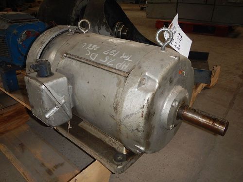 7.5 hp dc motor, 1750 rpm, 240 v arm., 150 v fld., 256u fr, tefc, shunt, baldor for sale