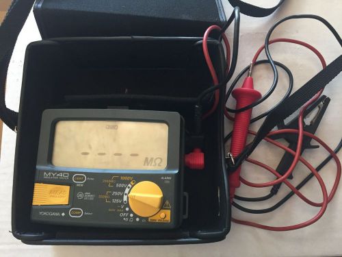 Yokogawa MY40-01 Digital Insulation Tester with Case, Leads, Batteries