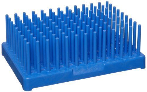 Nalgene 5977-0313 blue polypropylene test tube peg rack for 13mm test tubes, of for sale