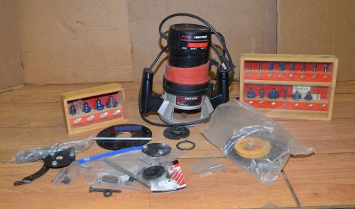 Sears Craftsman 1 1/2 hp router 315.174710 with molding bits woodworking tool