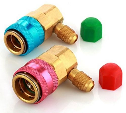 Flexzion car ac r134a quick connectors system port adapters couplers low high for sale