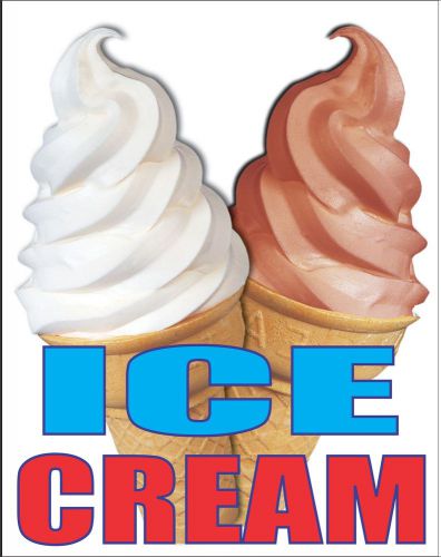 ICE CREAM Decal Sticker for Restaurant Delivery Shop Window Car Sign