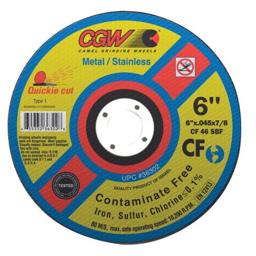 CGW Abrasives &#039;Type 1&#039; Quickie Cut 4 1/2-inch x .045-inch x 7/8-inch Cutt-off Wh