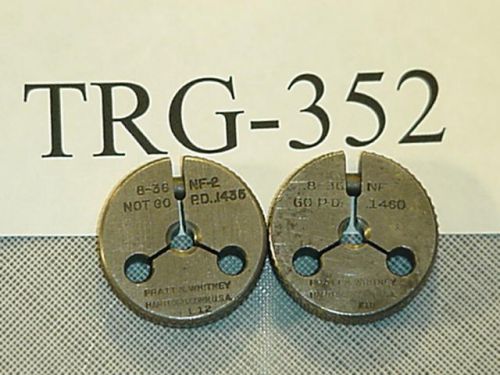 Thread ring gage set 8-36 nf go &amp; nogo trg-352 for sale