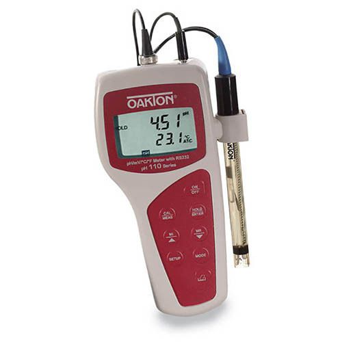 Oakton WD-35615-26 CyberScan pH 110 pH/mV/Temp. Meter with Cable, NIST