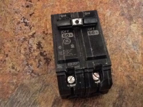 Ge general electric thql2160  circuit breaker 2 pole  60 amp 240 vac for sale