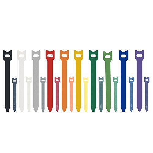Patu cable ties - 20 pcs (10 pcs 4&#034; &amp; 10 pcs 8&#034;) reusable fastening velcro new for sale