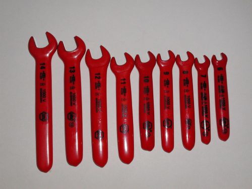 Wiha insulated open end wrench 15 piece metric set 20091 for sale