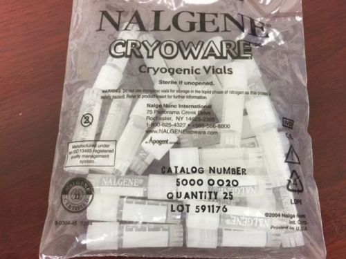 NalGene CryoTube Vials 1.8 ml Cat#5000-0020 14X25/bag