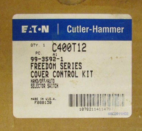 Eaton cutler hammer c400t12 cover kit hand off auto selector switch 99 3592 1 for sale