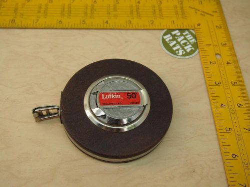Lufkin hw223, 3/8&#034; x 50&#039; yellow clad tape measure, brown case layout tool for sale