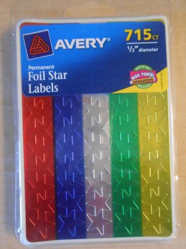 Avery Labels Permanent Foil Star Labels 715ct Avery 6751 Tags label star colors