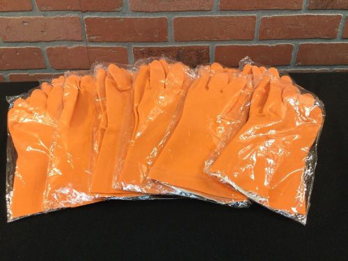 Ansell Latex Chemical Resistant Gloves Flock Lining 10 # 6AF21 NEW 12 Qty