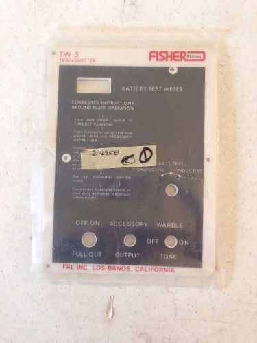 Fisher M-scope Tw-5 Transmitter Faceplate New Part 202958