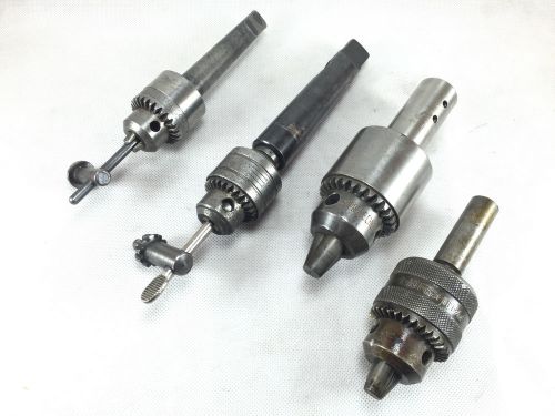(Lot of 4) Drill Chuck from Jacobs, Rohm, Supreme Chuck - Good Working Units