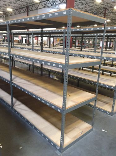 Rivetier Industrial Commercial Warehouse Shelving - Lot Of 5 - 3&#039; By 6&#039;, 7&#039; Tall