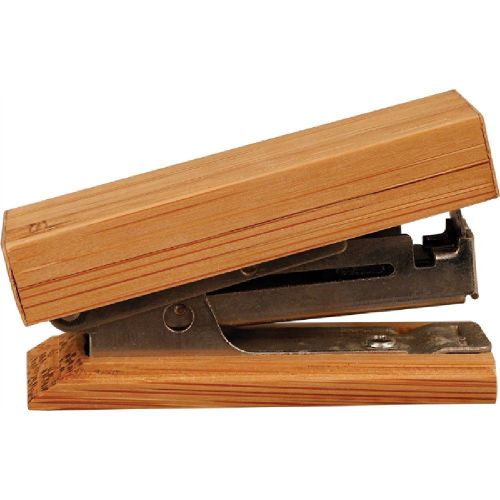 Genuine Bamboo Mini Stapler, Wood Stapler, Green Eco-Friendly