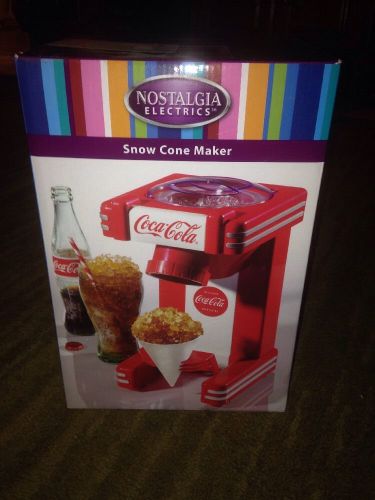 Snow Cone Maker Machine Ice Crusher Shaver Nostalgia Electrics Coca Cola Series