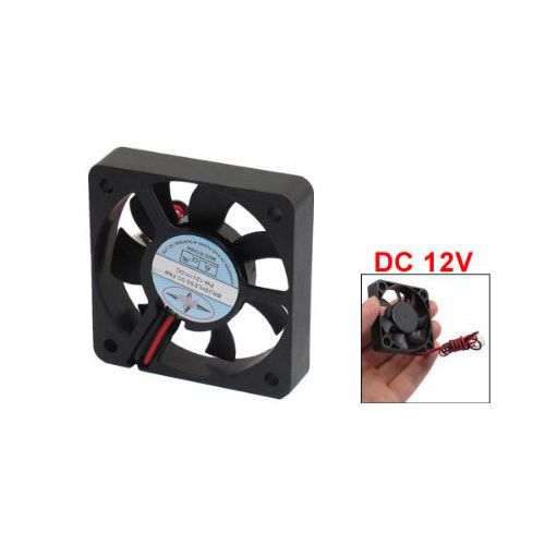 W6 DC 12V 2 Pins Connector Brushless Cooling Fan 50mm x 50mm x 10mm