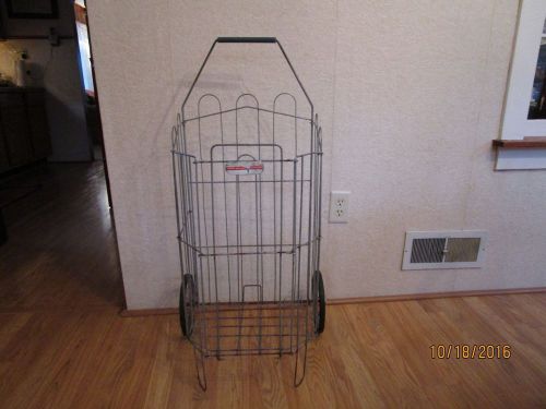 Vintage Folding Wire Metal Shopping Cart- By Dennis Mitchell Industries