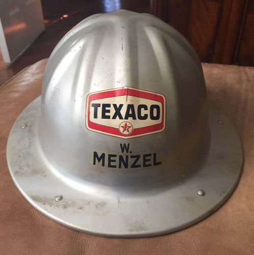 Vintage B.F. McDonald Aluminum Hard Hat Mining Texaco Oil Rig Roughneck Drilling