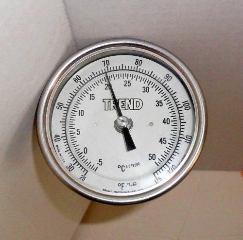 Trend 120 Fahrenheit Thermometer Temperature Gauge 9 in. Stem Stainless Steel