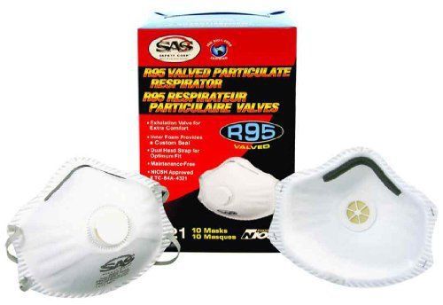 SAS Safety 8621 R95 Particulate Respirator, 10-Pack