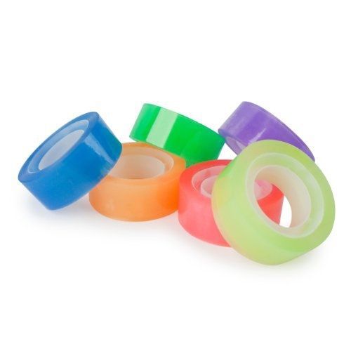 Kikkerland neon invisible tape, set of 6 rolls (st18) for sale