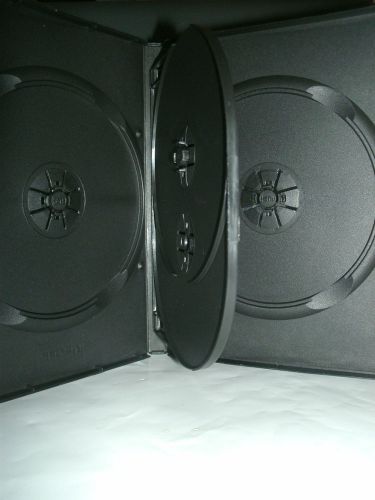 New Premium Black Multi - 4 Discs DVD CD Case Standard 14mm