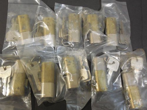 (10) FILE Cole CABINET LOCKS CHICAGO LOCK with TWO KEYS ORIGINAL EQUIPMENT MFG