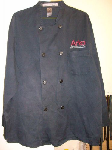 Chef Coat Used Chef Designs Black Size Large Long Sleeve Monogram Arka