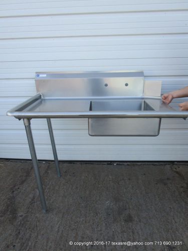 New stainless steel soiled / dirty left side dish table, 48&#034; 16ga, nsf for sale