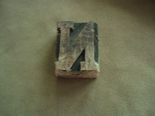 Letterpress Wooden Letter &#034;N&#034; 2&#034;