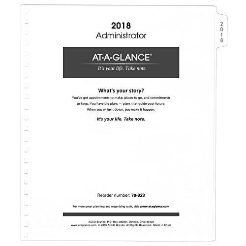 At-A-Glance AT-A-GLANCE Monthly Planner Refill 2018, 9 x 11&#034;, White (7092378)