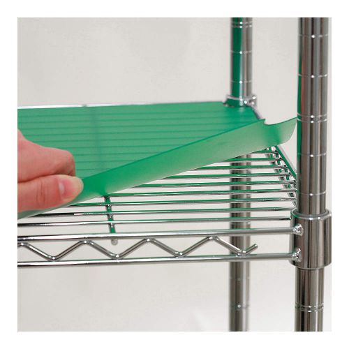 5GRL7 Plastic Shelf Liner GREEN PK4 48&#034; x 36 NFS PACK OF 4 LINERS
