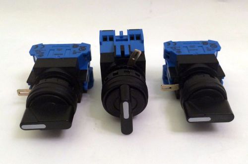 Switches, Rotary, IDEC, HW1S-3TF20, 10A, 600V - quantity of 3