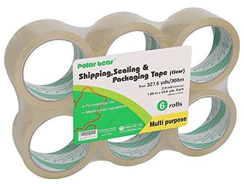 Polar Bear Shipping,Sealing &amp; Packaging Tape, 1.89&#034; X 55 Yards, 2.0 Mil, 3&#034; Core