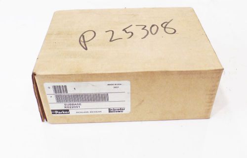 NEW PARKER K022091 SUB BASE SCHRADER BELLOWS