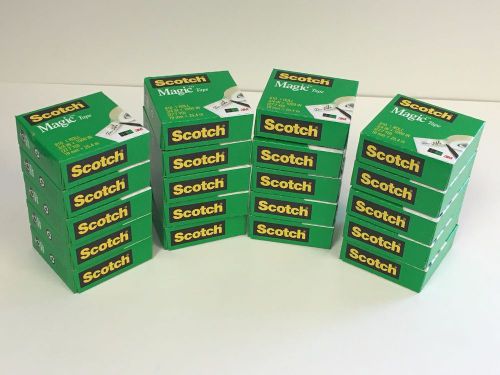 Scotch Magic Tape, 3/4 x 1000 Inches, Boxed, 20 Rolls  #810